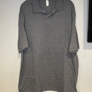 Jerzees Men’s SpotShield Jersey T Shirt Casual Polo Size XL Collar Gray